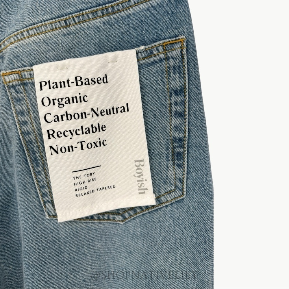 BOYISH Toby High Rise Relaxed Fit Jeans Size 27 Great Dictator Distressed New - Picture 9 of 13